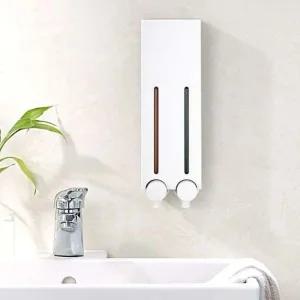 욕실디스펜서 물비누디스펜서 샴푸디스펜서 2구화이트