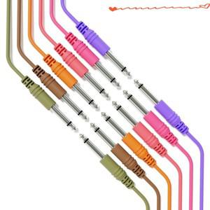 ExcelValley - 6B 팩 모노 악기 케이블 패치 리드 TS 6.35mm 1/4인치