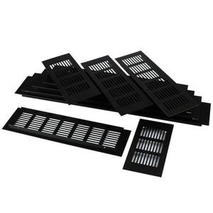 150mm 알루미늄 직사각형 캐비닛 옷장 공기 환기 그릴 커버 에어컨 블랙