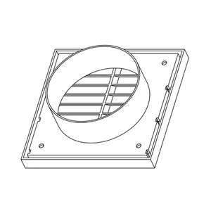 1Pcs 벽 천장 그릴 공기 배출구 커버 플라스틱  배기구 흰색 파이프 라인 환기