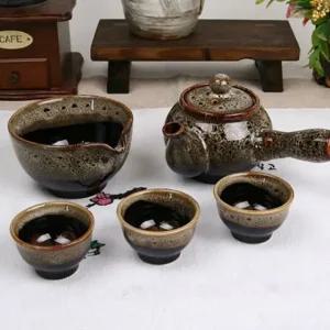 천목 호피무늬 3인 다기세트(6p)