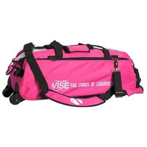 바이스 클리어 탑 3 볼 롤러 볼링백 - 핑크/블랙