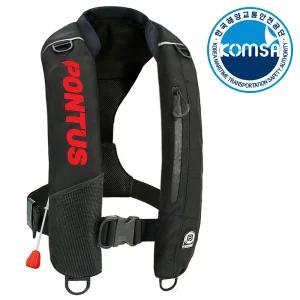 [폰터스] 해양수산부 KOMSA 형식승인 자동팽창식 구명조끼 PL-9300 (레드)