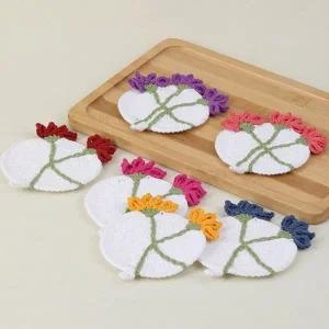 컵받침 DIY 패키지 뜨개실 핸드메이드 손뜨개 티코스터 수예