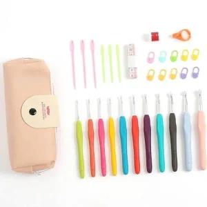 뜨개질 손뜨개재료 모사용바늘 코바늘세트 뜨개가방