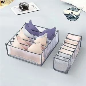 정리정돈 메쉬 속옷 및 양말 수납함 2개 속옷정리 속옷서랍정리함 브래지어정리함