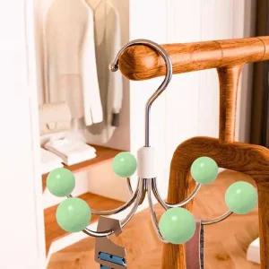 멀티 문어발 회전 옷걸이 6개 후크 스카프 벨트 정리 무타공옷걸이 문걸이행거 도어행거