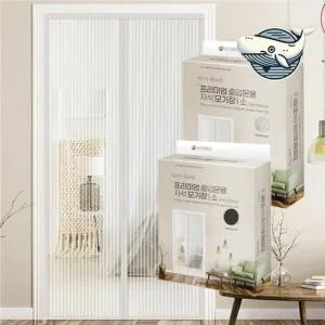 강력자석 모기장 현관 출입구용 편리한 방충망 모기장 자석모기장 파리채 전기모기체