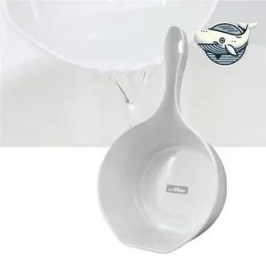 욕실 세면기 분리형 수납용 자루바가지 다용도 욕실바가지 플라스틱바가지 우드바가지