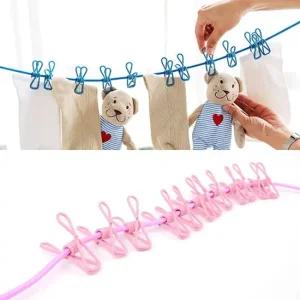 이동식 세트 야외 집게 캠핑 빨레줄 휴대용 빨래줄 빨래줄집게세트 다용도빨래줄