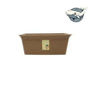 세련된 브라운 화분 인테리어 소품 실내 정원용 플라스틱 베란다 화단 직사각형