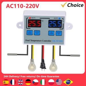 듀얼 디지털 온도조절기 온도 컨트롤러 인큐베이터 가열 냉각 XK-W1088AC110-220V 2 릴레이 출력