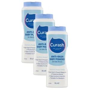 Curash Anti Rash Baby Powder 큐래시 안티 래쉬 베이비 파우더 100g 3팩