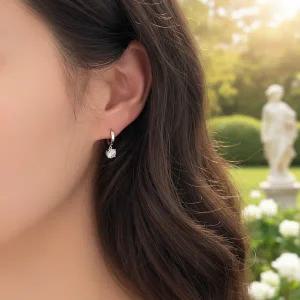 [샤밍주얼리]3부 천연 다이아 귀걸이 우신 GIA 피엘 4프롱 원터치 결혼 기념일 선물 고급