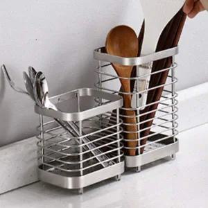 물빠짐 스텐 스탠드 수저통 조리도구 꽂이 통 대형 저가락 가정용