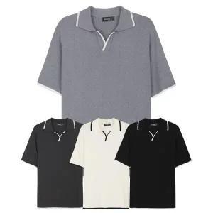 [파파브로] 맨즈 베이직 캐주얼 니트 카라티 SO-KN-Q027