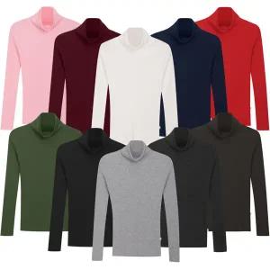 [모로엠] 맨즈 국내제작 베이직 슬림핏 골지 폴라티 5C-KN-Q041