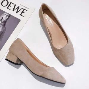 [피커]낮은굽 단화 구두 여자가을신발 발편한 통굽 로우힐