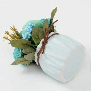 인테리어 조화 화분 블루 미니 화초 소품 장식용