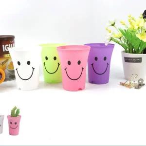 [골드스마일]원형 미니 스마일 꽃 소형 플라스틱 화분 1P 원형화분