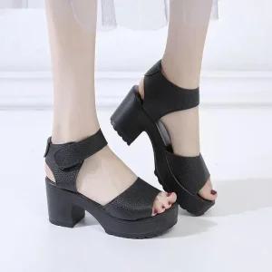 [피커]통굽 찍찍이 키높이 플랫폼 통굽샌들 여름신발 샌달