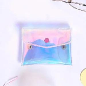 [피커]홀로그램 PVC 백 투명필통 소형 10x8cm DD-12075