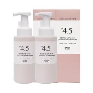 해피바스 PH4.5 약산성 로즈 버블 여성청결제 300ml x2