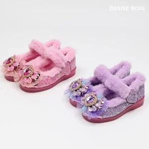 [셀러허브 패션][디자이어로즈] 여아 겨울 플랫슈즈 LED 메리제인구두