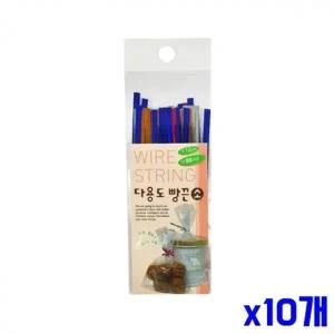 ( )간편 포장 다용도 빵끈 소 80매 x10개묶음 타이 철끈