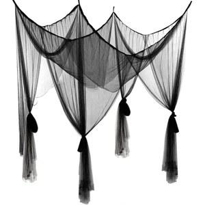 더블 침대용 Anmas 홈 모기장 침대 캐노피, 블랙 네팅 포 코너 포스트 커튼 드레이프 우아한