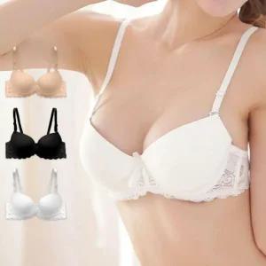여성 브래지어 뽕브라 새가슴 레이스 볼륨 모아주는