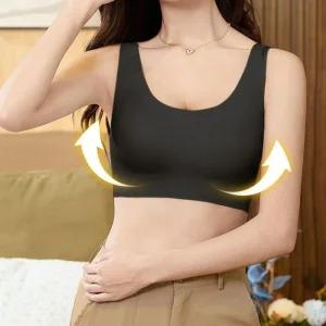 여성 볼륨 무봉제 심리스 스판 노와이어 브라 브라탑