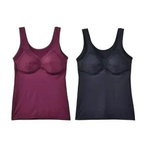 겨울 여자 빅사이즈 기모런닝 생산 할머니 런닝 겨울나시 일체형 탑 여성 자