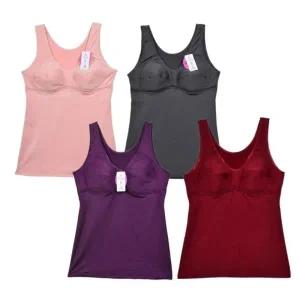 겨울 빅사이즈 여자 기모 탑런닝 4XL까지 런닝 캐미솔 일체형 자 할머니 런닝 겨울나시 여성 탑