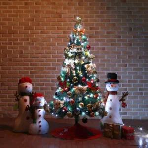 전구 180cm 골드 트리 포함 레드 장식 눈꽃 풀세트