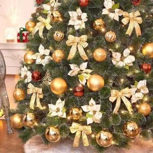 눈꽃 솔잎 트리 카니발 풀세트 골드 전구포함 뉴리얼 300cm