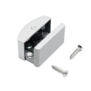 1PCS 유리 도어 고정 기본 슬라이딩 바닥 레일 시스템 플러시 라이닝으로 조절 가능 아연 합금 가이드