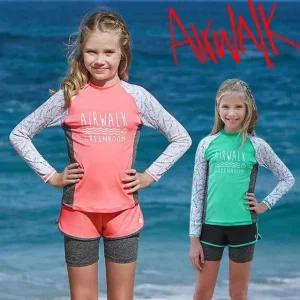 [에어워크서프]여아동 래쉬가드 2피스+수모 YAWe0645 /아동레쉬가드/아동래시가드/아동수영복/아동비치웨어