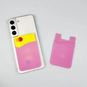 [에이치플러스몰]부착형 휴대폰 카드 지갑 핑크 스마트폰 카드 포켓