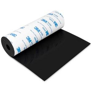 실리콘 가구 패드, 5인치 x 120인치 미끄럼 방지 패드 스키드 자가 접착 컷테이블 테이프 스트립 롤 - 하드우드 바닥 의자 벽 보호기 블랙
