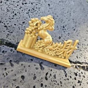 기원 재물운 장식 풍수 황금 말 상승 부자