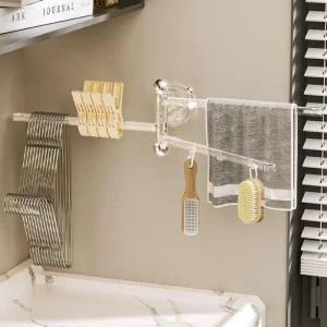 3단 욕실 수건걸이 회전 수건거치대 흡착식 주방걸이 화장실