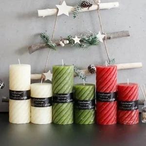 장식초 양초 레드 크리스마스 인테리어 아이보리 그린
