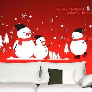 그래픽스티커 러블리스노우맨 크리스마스 눈꽃