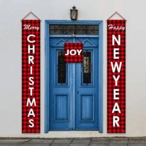 파티 데코 크리스마스 성탄해피뉴이어 현수막 세로형