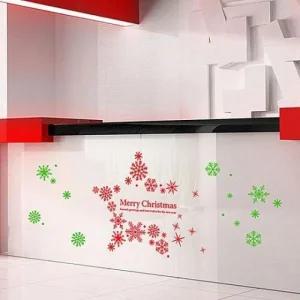 눈꽃 스타 크리스마스 그래픽스티커 산타 스노우리스