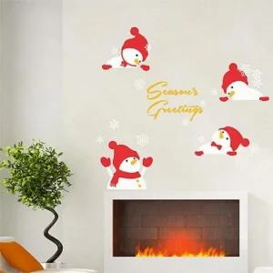 해피스노우맨 그래픽스티커 겨울 크리스마스 눈꽃