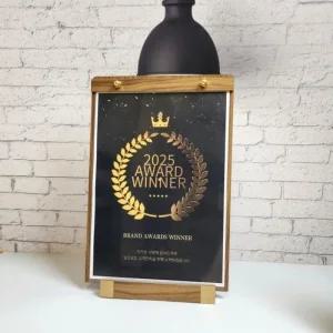 액자 스탠드 투명아크릴 우드 프레임 세로형 A4 아크릴