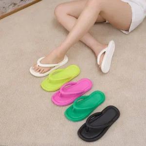 여성 데일리슈즈 쿠션 쪼리슬리퍼 비치샌들 컬러팝 여름