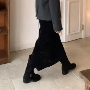 여성화 봄여자신발 봄구두 롱부츠 로우힐 힐 롱구두